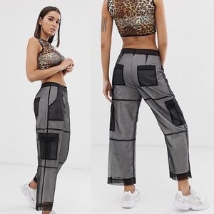 The Ragged Priest Organza Combat Pants Cargo Trendy Unique Mesh Layered …